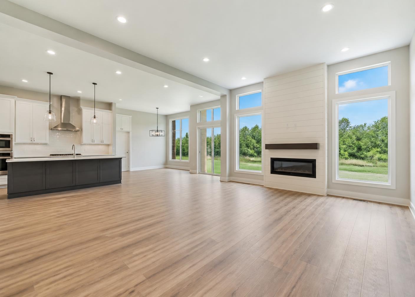 Freshly finished construction interior