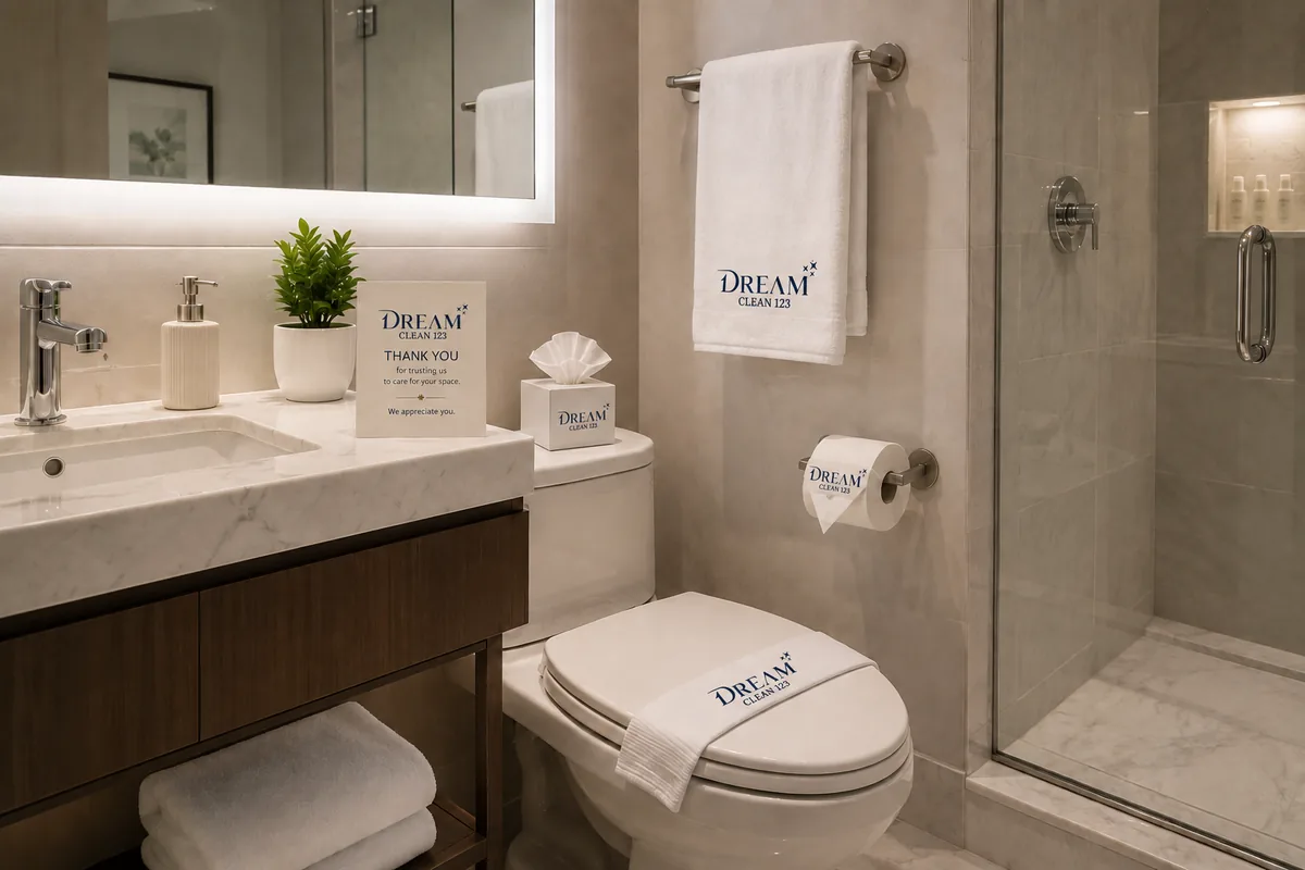 Immaculately finished bathroom with Dream Clean detailing
